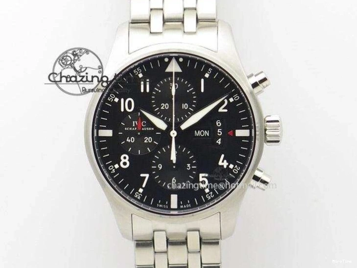 MIROTIME 0422 Comfortable Pilot Chrono IW388003 Real Ceramic ZF 1:1 Best Edition On Black Nylon Strap A 7322